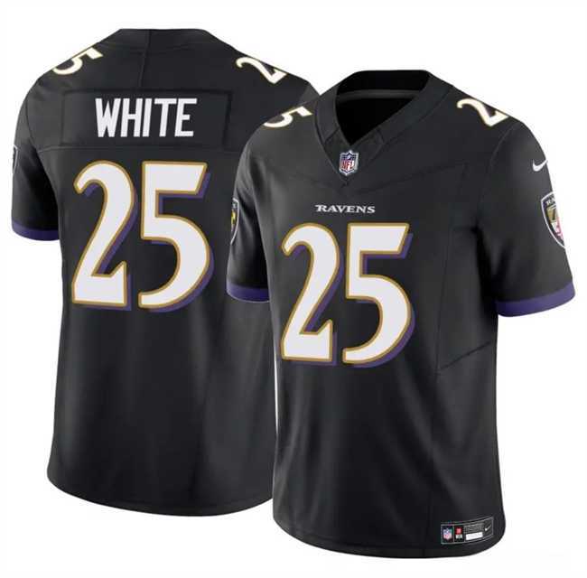 Men & Women & Youth Baltimore Ravens #25 Tre%27Davious White Black 2023 F.U.S.E Vapor Limited Jersey->cincinnati bengals->NFL Jersey